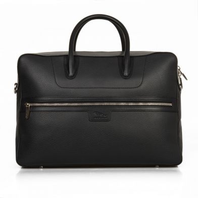 Jaguar | Jaguar, brief case, leather, black